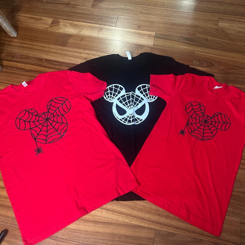 Bella Canvas Spider-Man Mickey Mouse‎ T-Shirt Graphic Tee